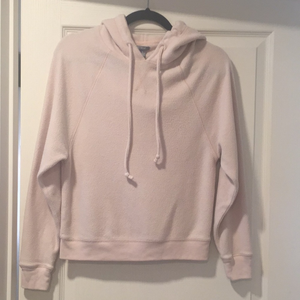 Aerie S Light Pink Cropped Soft Hoodie